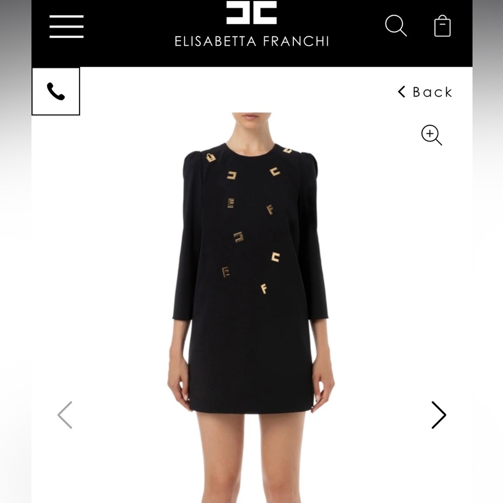 Elisabeth’s Franchi beautif Italian designer MINI-DRESS New size 38